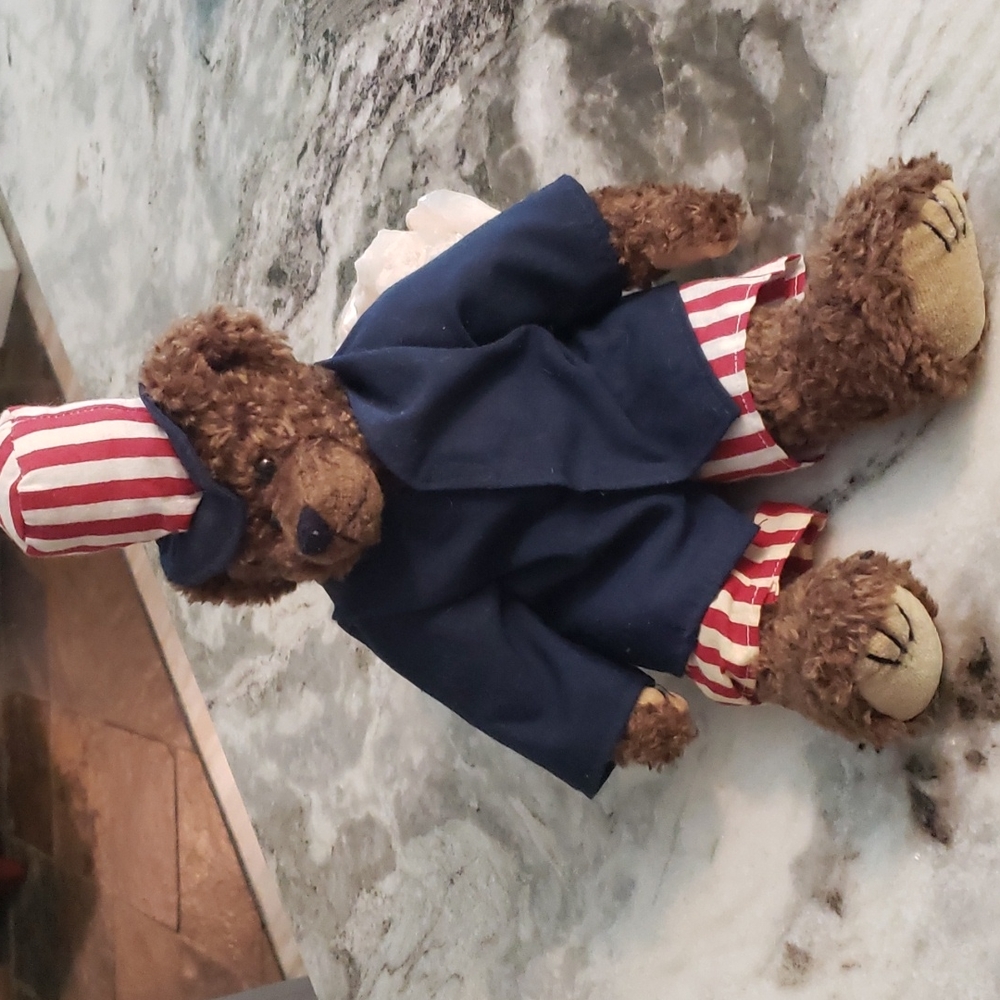 Vintage 93 TY Attic Treasures Uncle Sam ‘I Want You’ Patriotic Stuffed Bear 14"